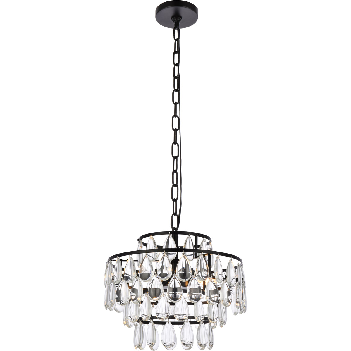 Mila 3 Light 14 inch Black Pendant Ceiling Light