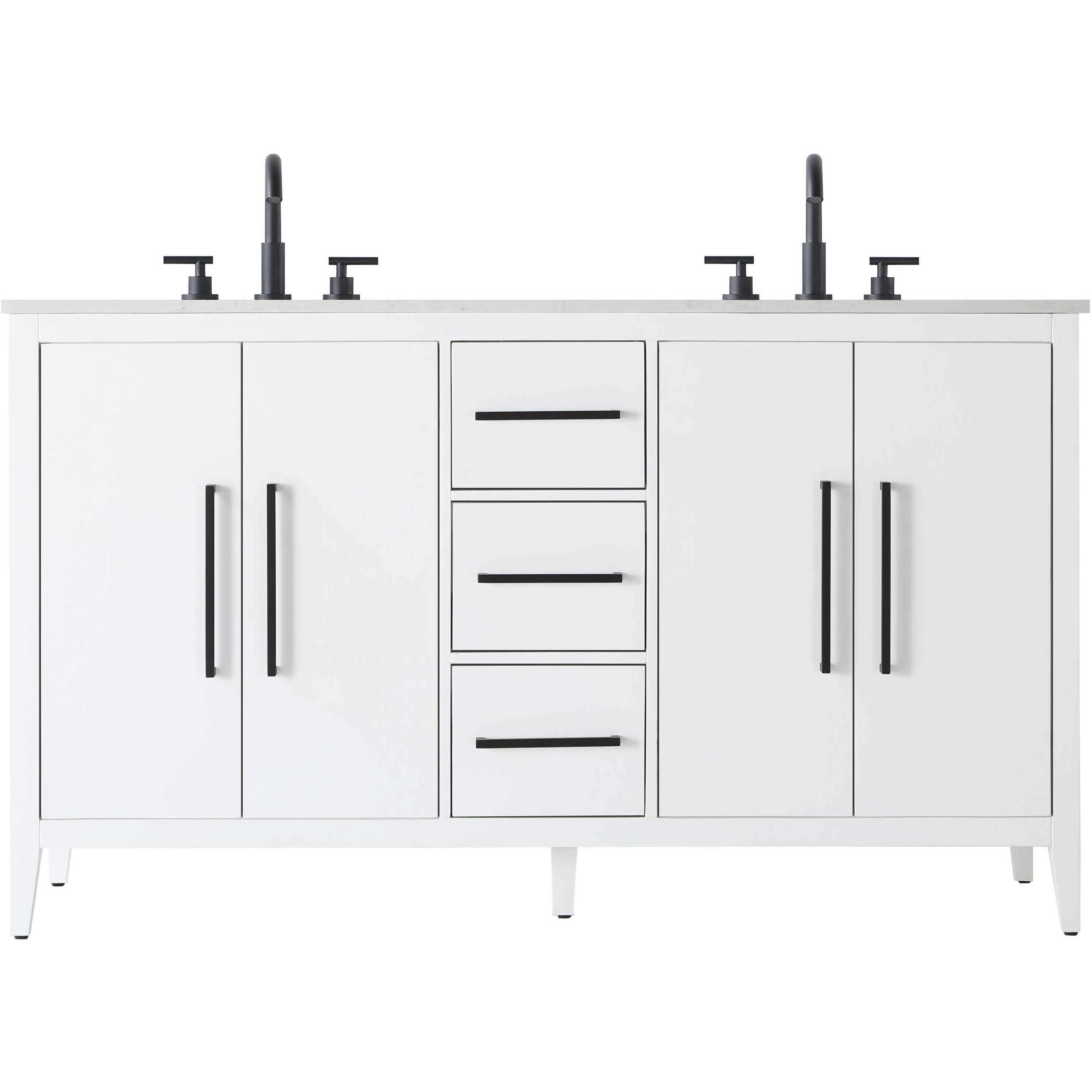 Millie 60 X 35 inch White Bathroom Vanity Cabinet