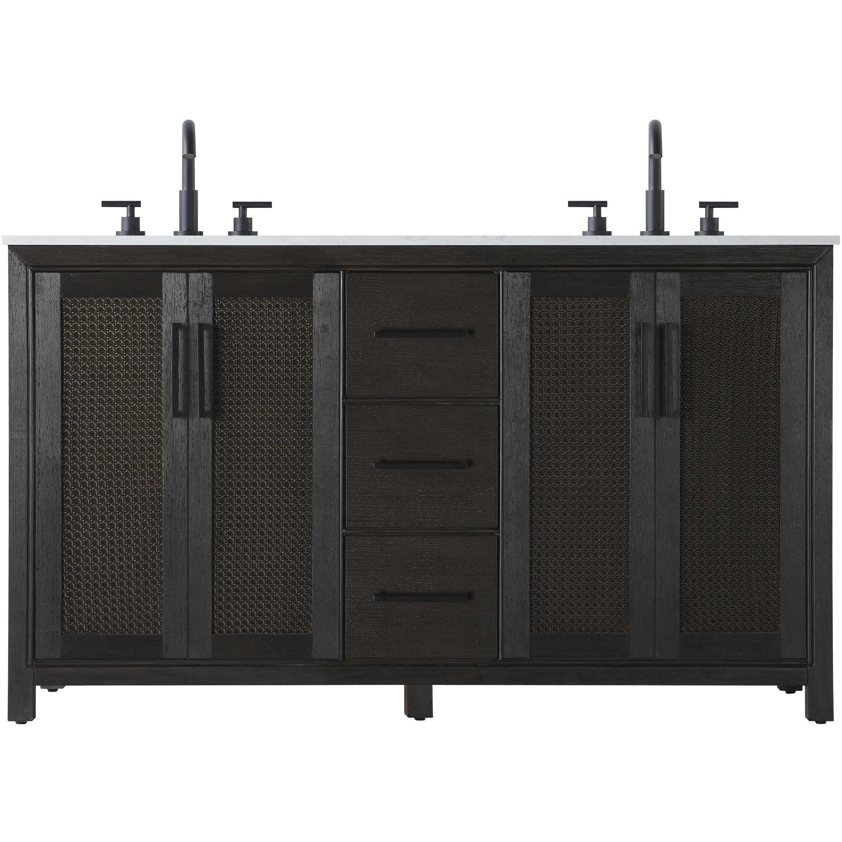 Alina 60 X 34 inch Chocolate Oak Bathroom Vanity Cabinet