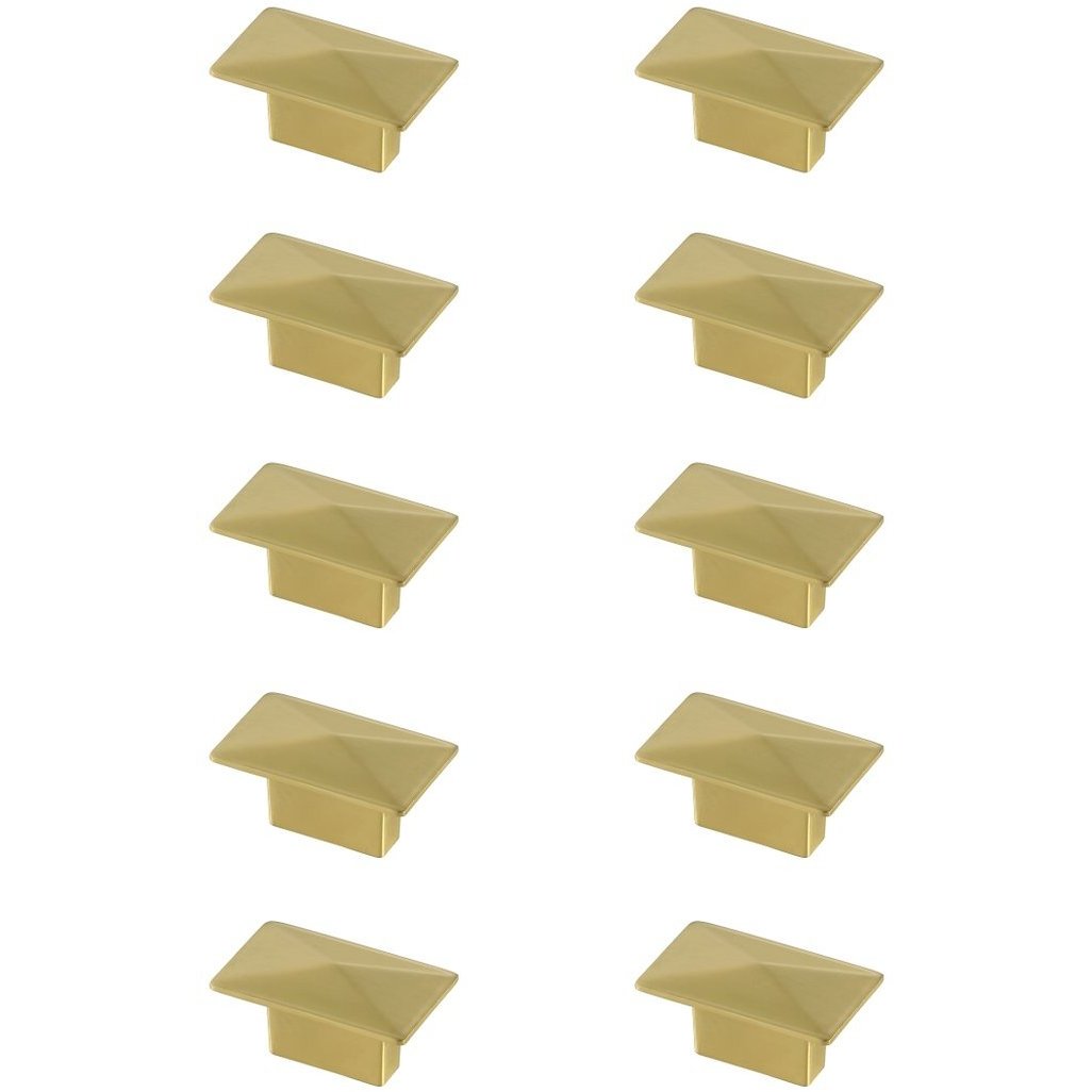 Perry Brushed Gold Hardware Cabinet Knob, Set of 10