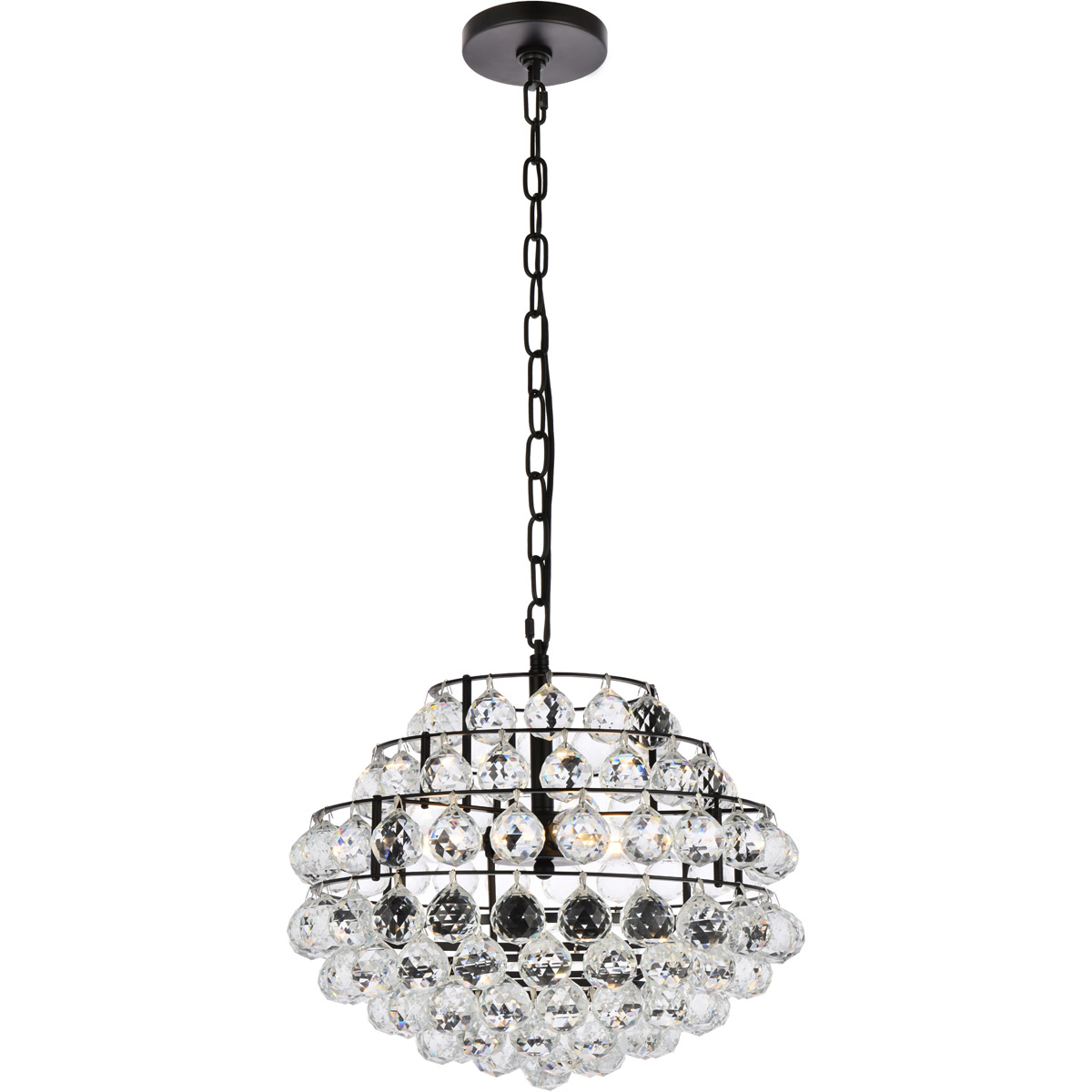 Savannah 3 Light 16 inch Black Pendant Ceiling Light
