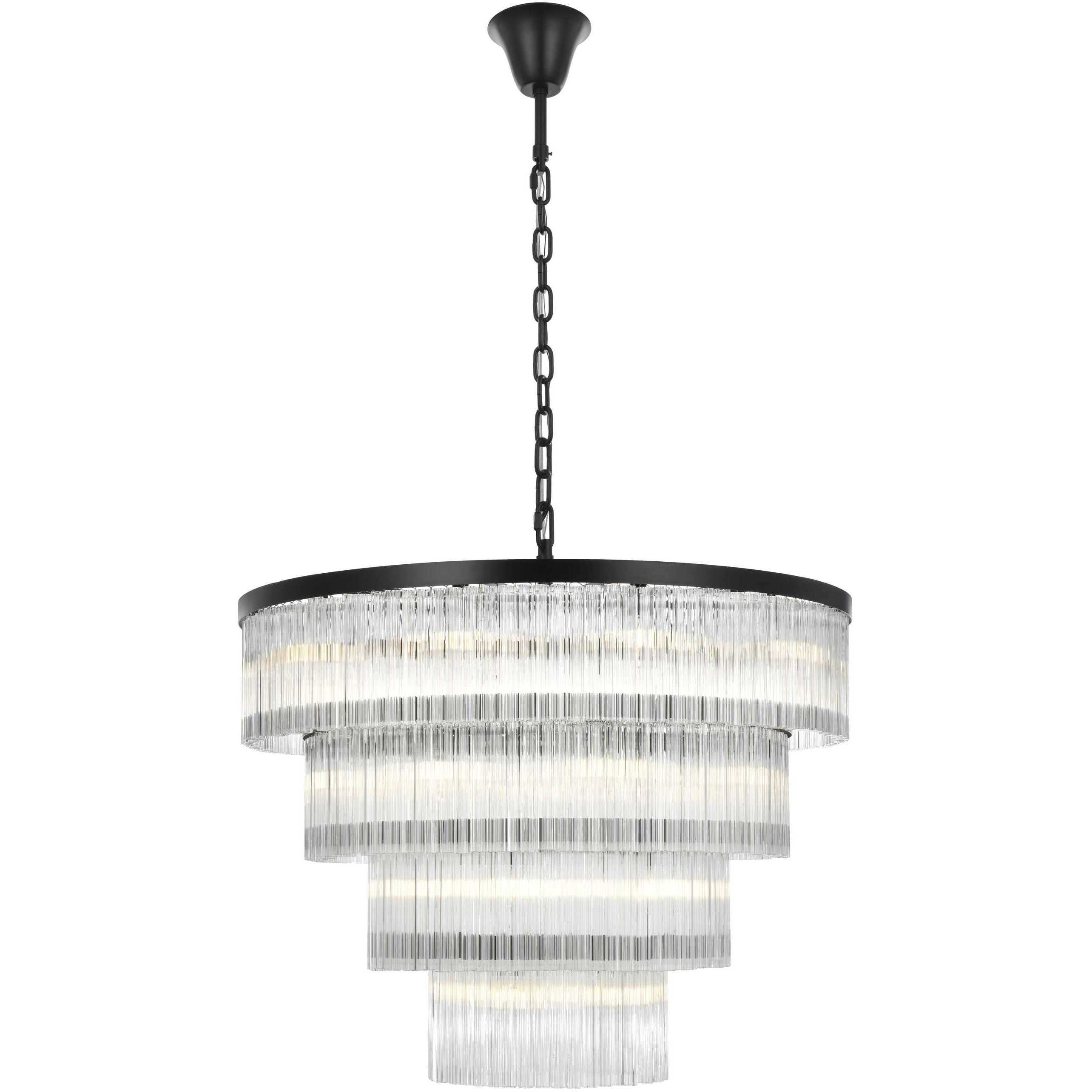 Harlow 28 Light 40 inch Black Chandelier Ceiling Light