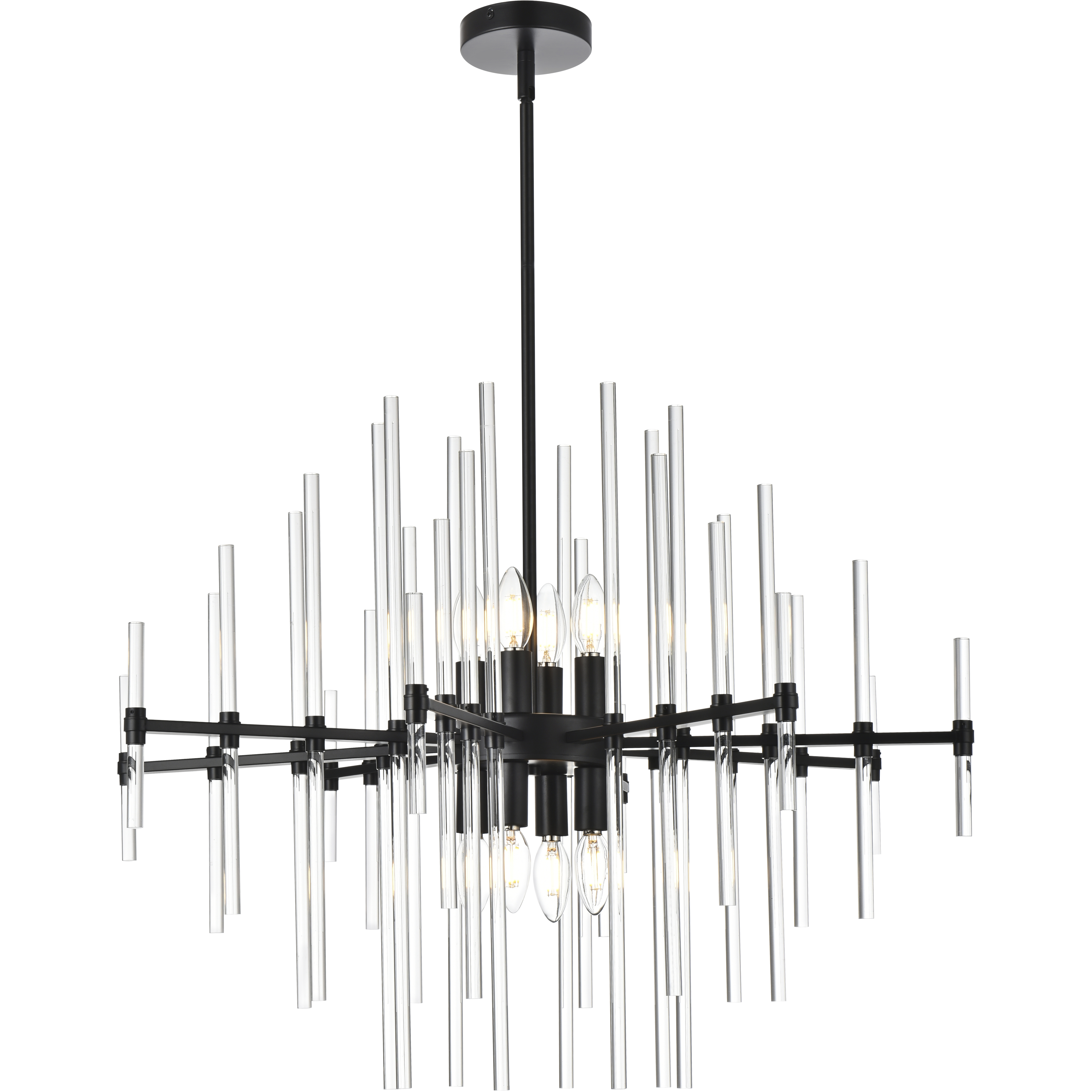 Sienna 8 Light 31 inch Black Pendant Ceiling Light