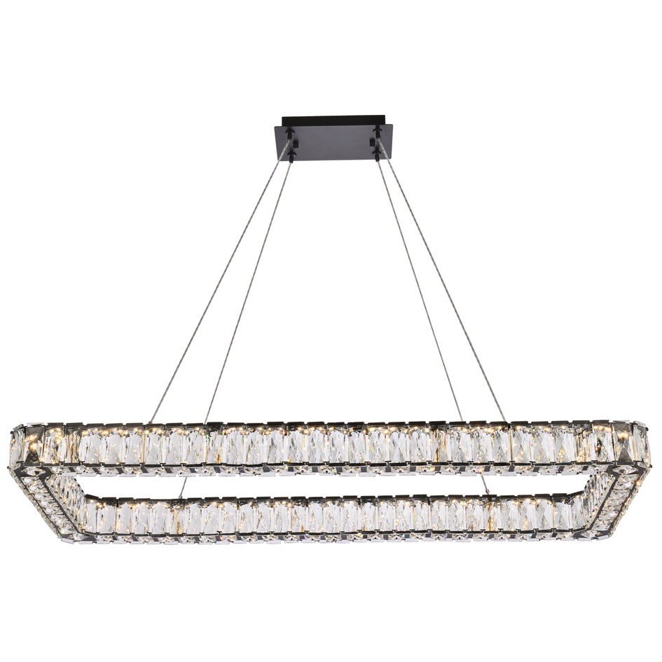 Monroe 1 Light 42 inch Black Pendant Ceiling Light