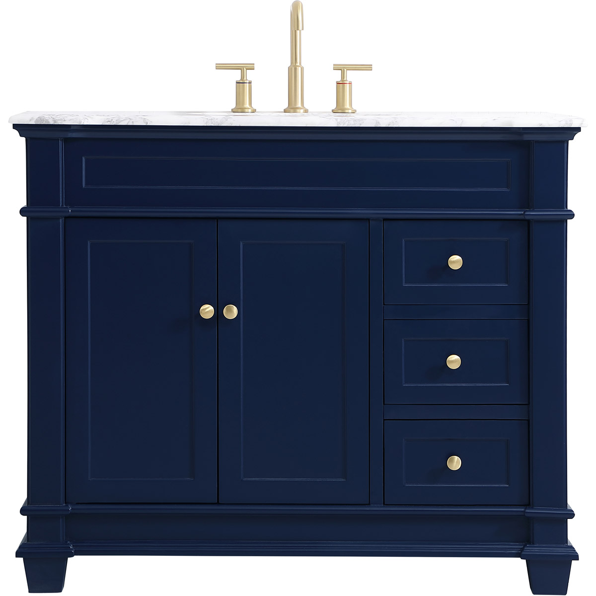 Wesley 42 X 21.5 X 35 inch Blue Vanity Sink Set