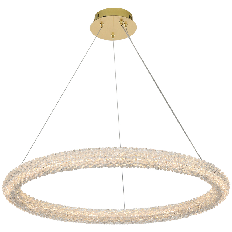 Bowen 1 Light 32 inch Satin Gold Chandelier Ceiling Light