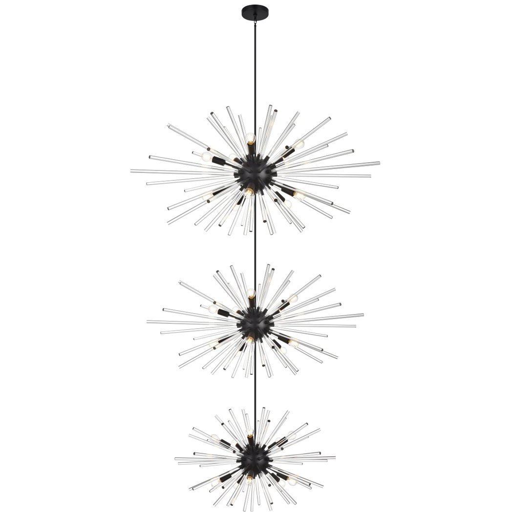 Sienna 30 Light 46 inch Black Chandelier Ceiling Light
