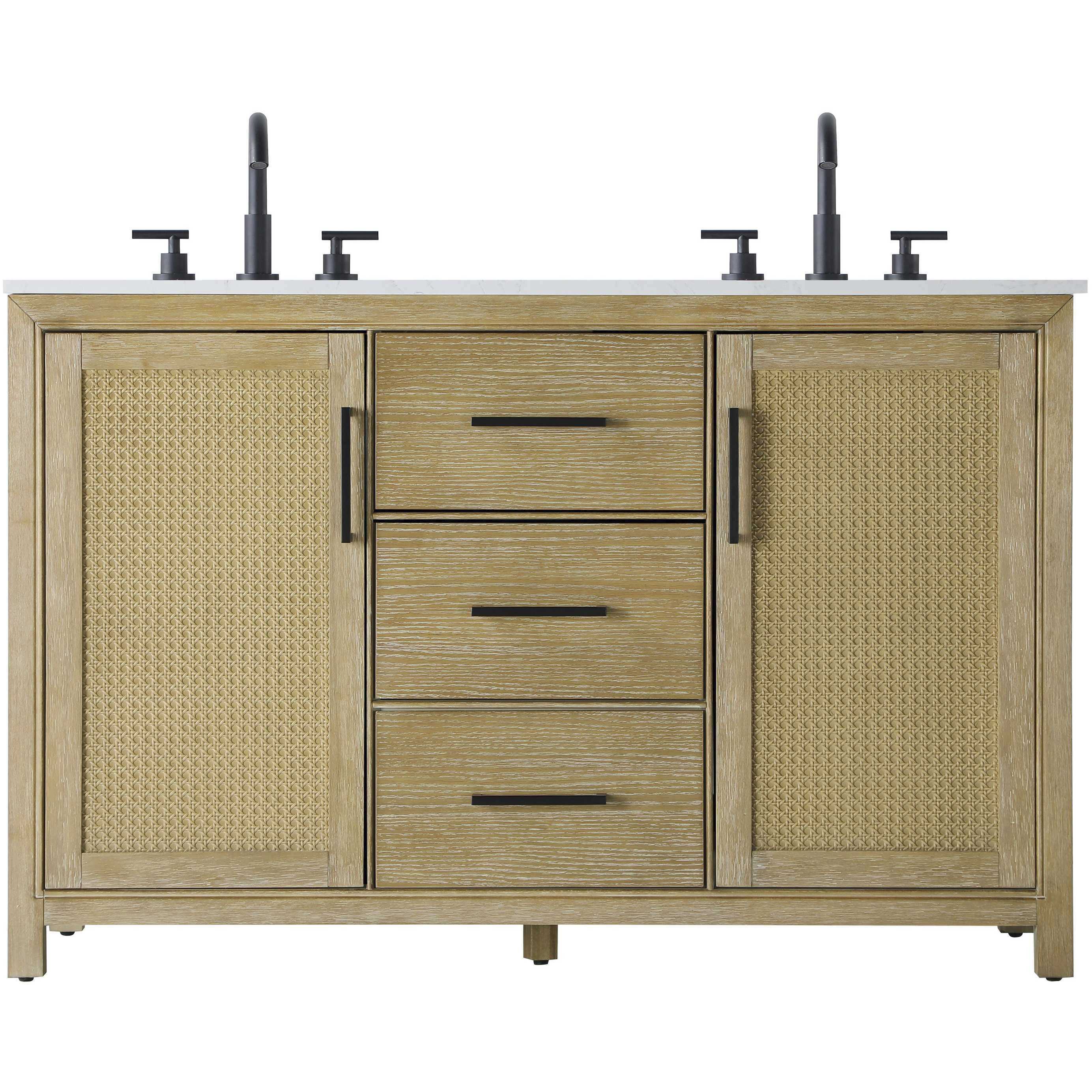 Alina 54 X 34 inch Linen Oak Bathroom Vanity Cabinet