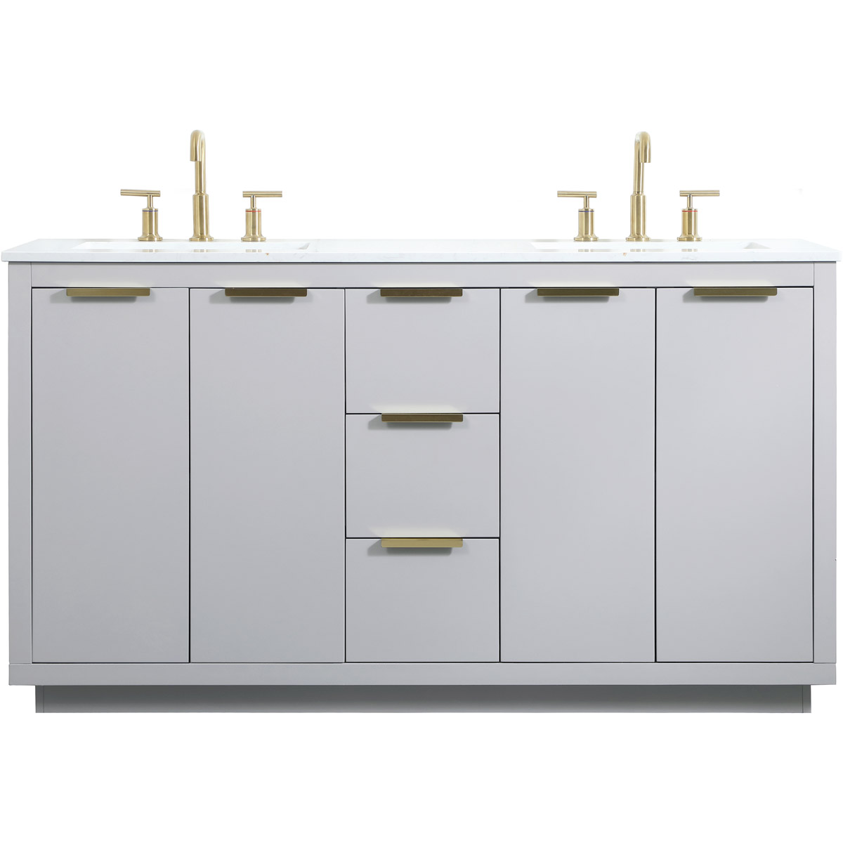 Blake 60 X 22 X 34 inch Grey Vanity Sink Set in Gray