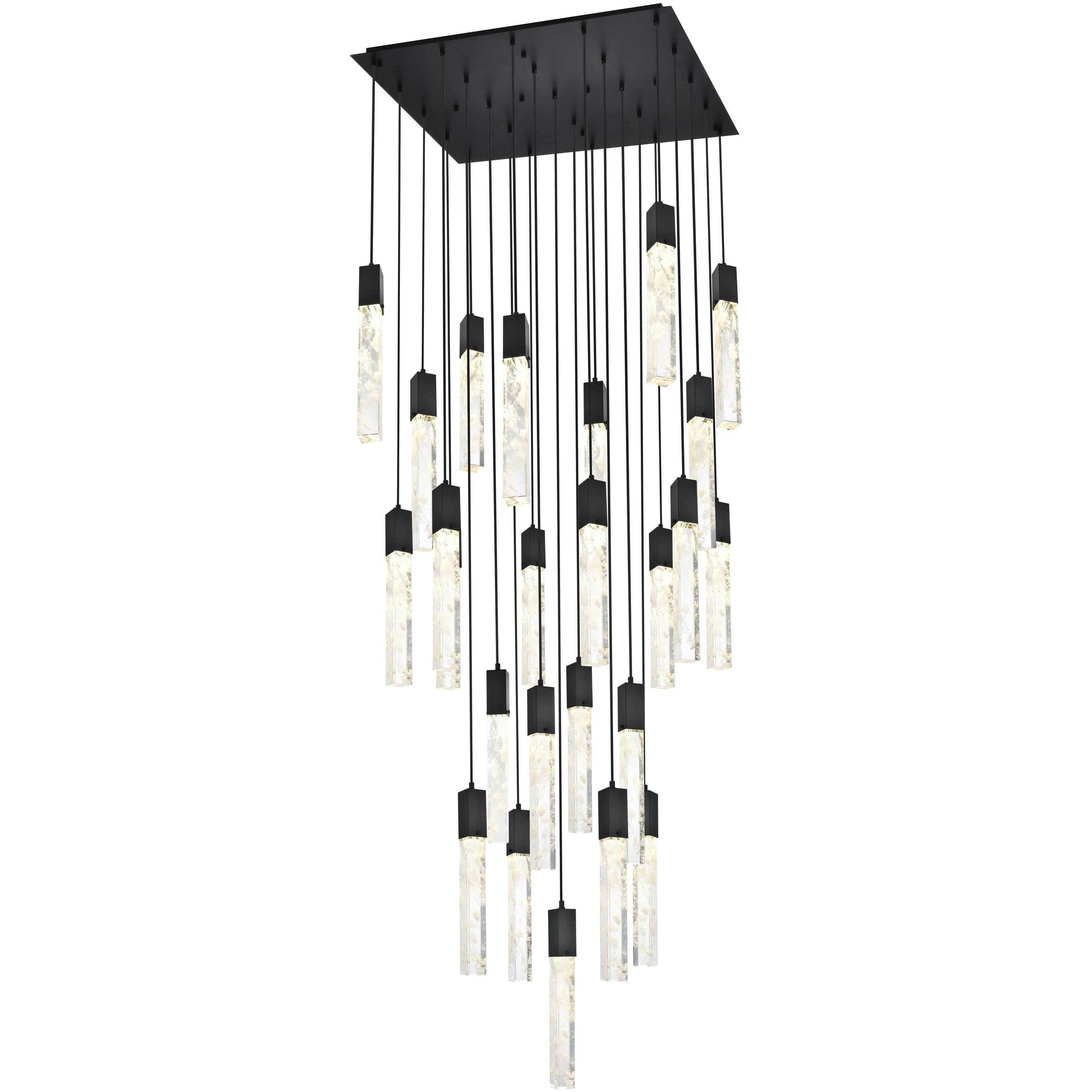 Aurora 25 Light 36 inch Black Chandelier Ceiling Light