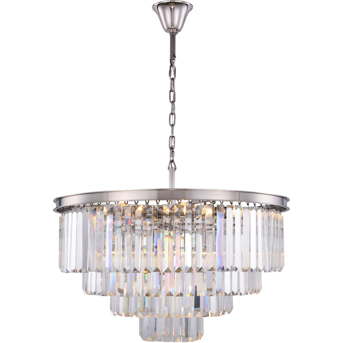 Sydney 17 Light 32 inch Polished Nickel Chandelier Ceiling Light in Clear, Urban Classic