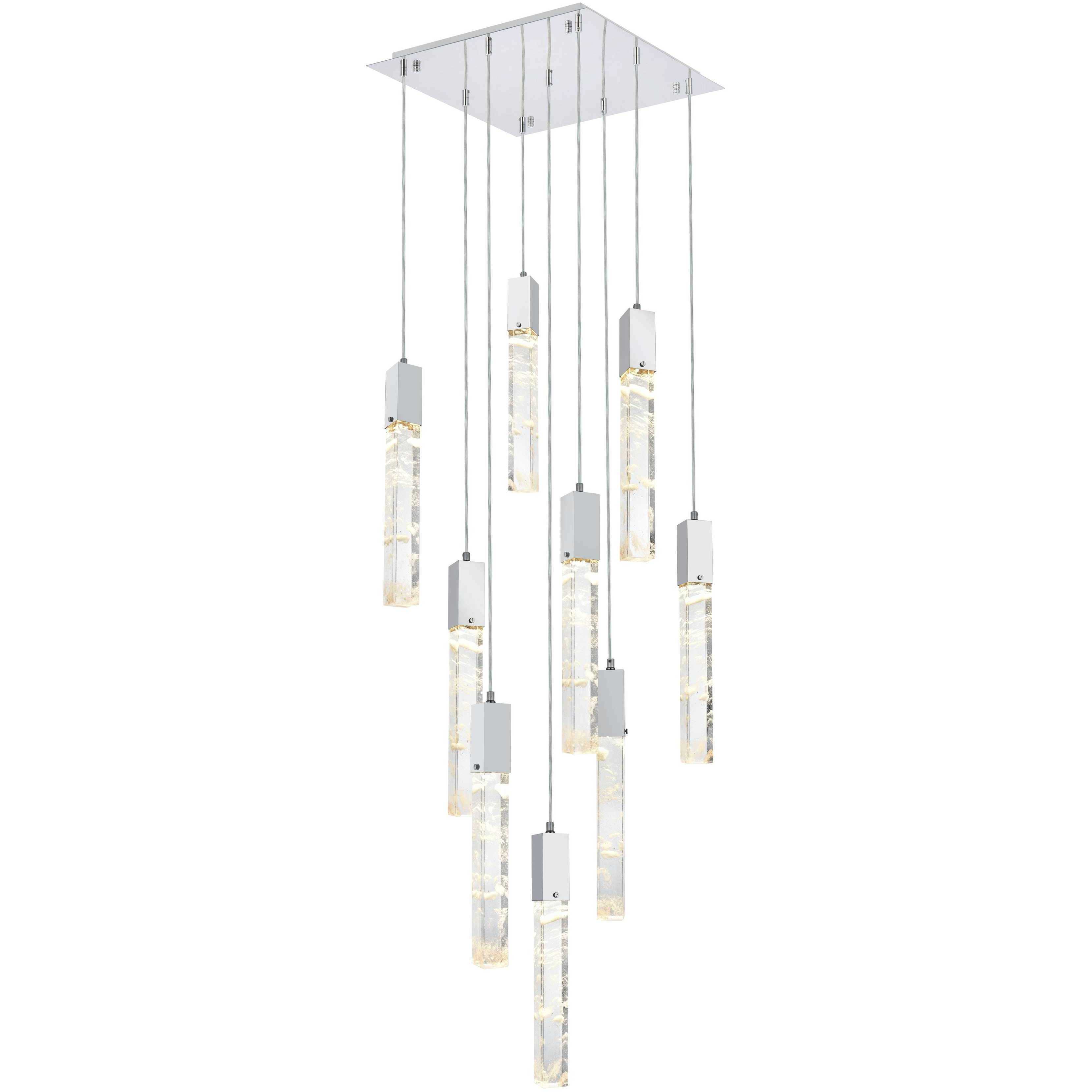 Aurora 9 Light 20 inch Chrome Pendant Ceiling Light