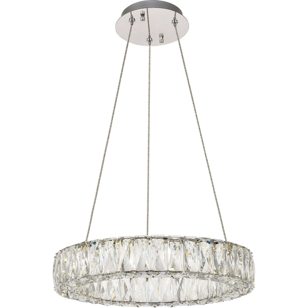 Monroe LED 17.7 inch Chrome Pendant Ceiling Light