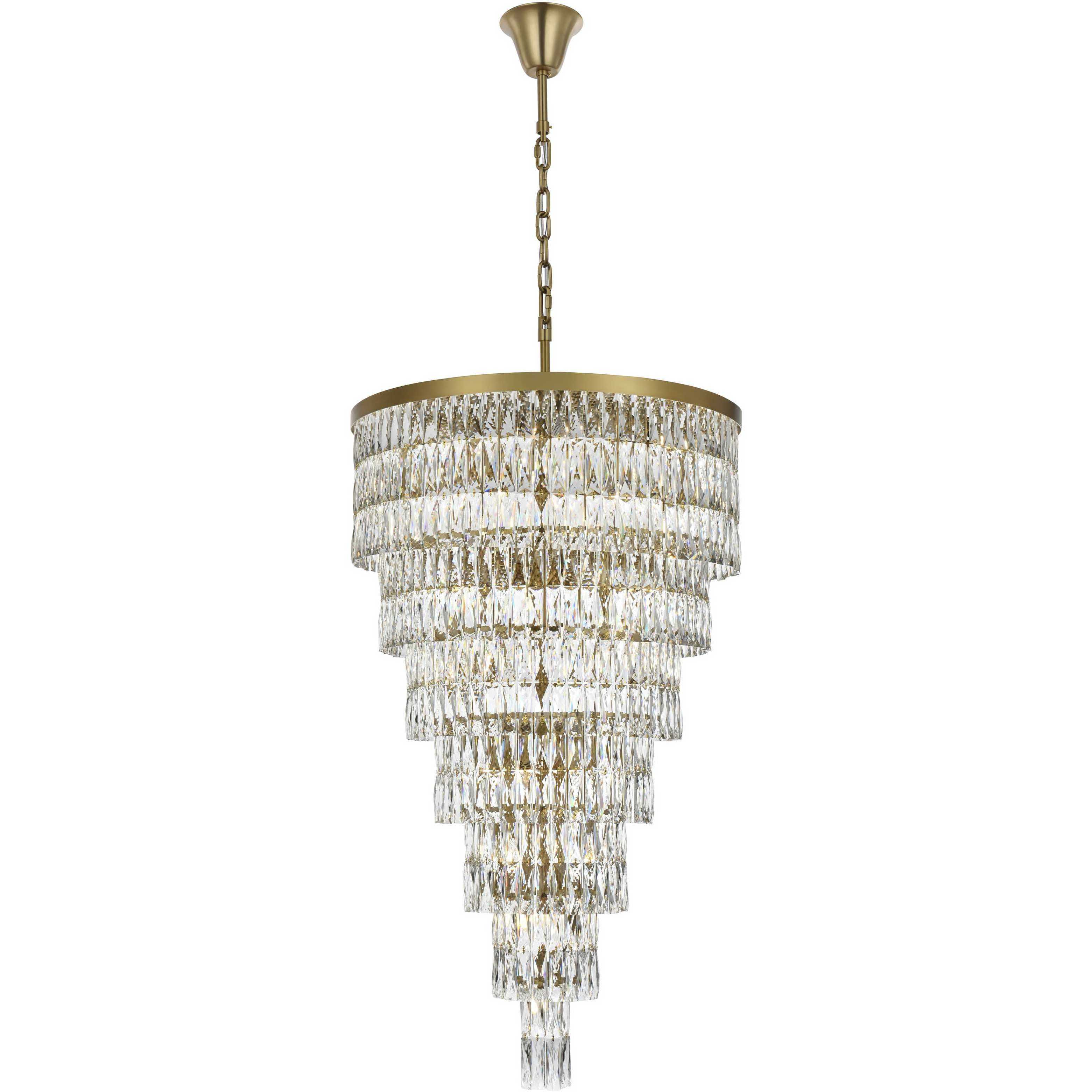 Elegant Lighting 1060SR32SG Josephine 41 Light 32 inch Satin Gold