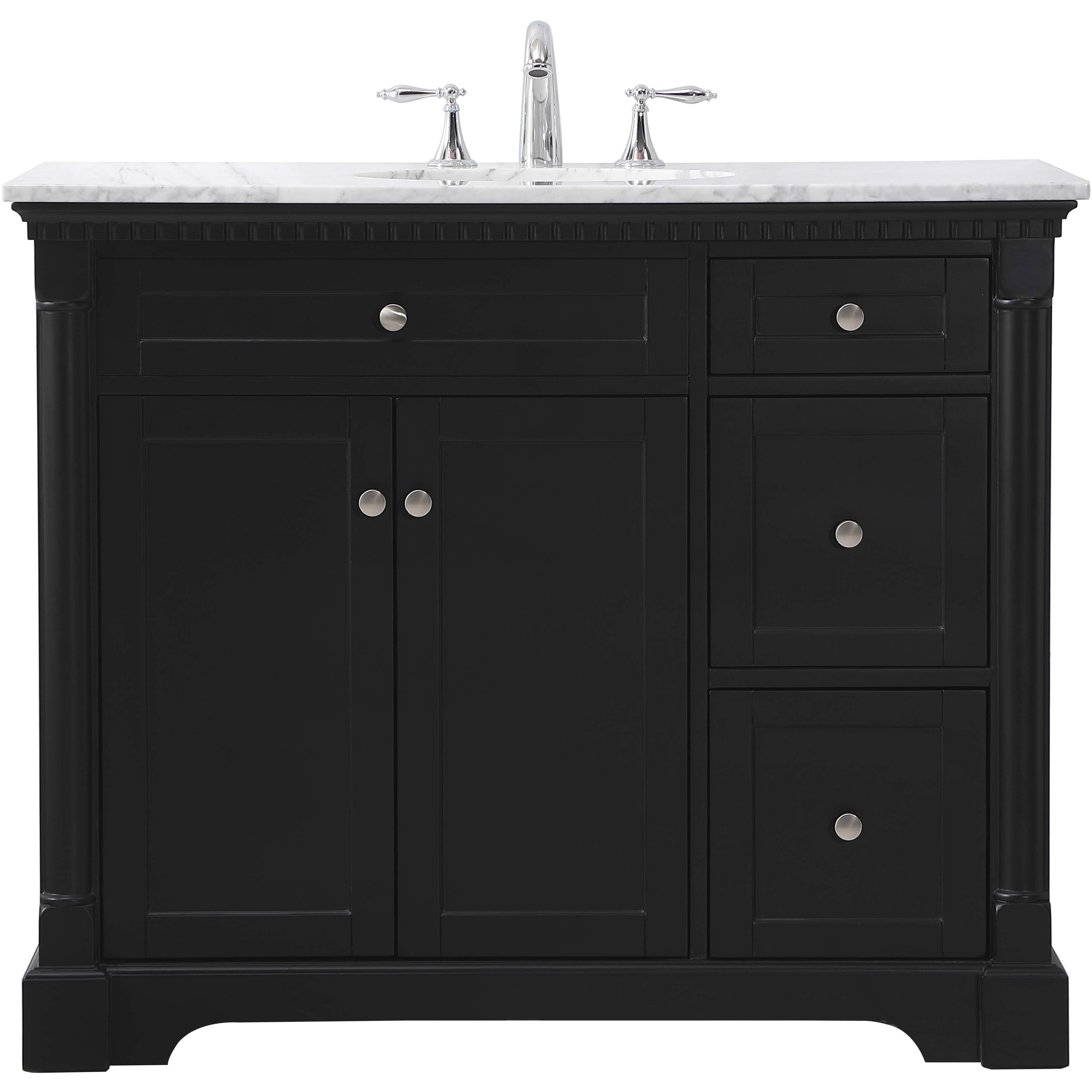 Clarence 42 X 21.5 X 35 inch Black Vanity Sink Set