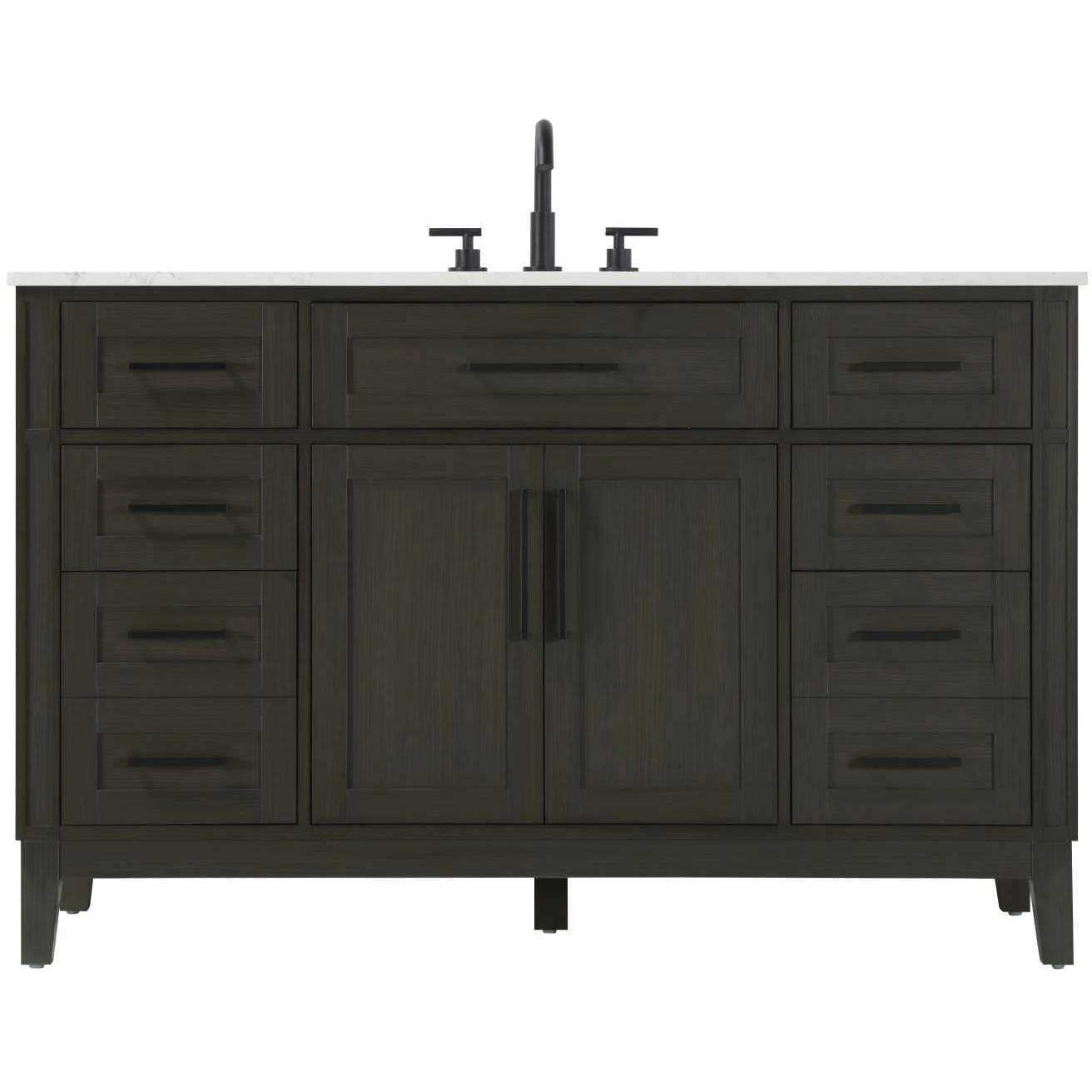 Virginia 54 X 35 inch Mocha Brown Bathroom Vanity Cabinet