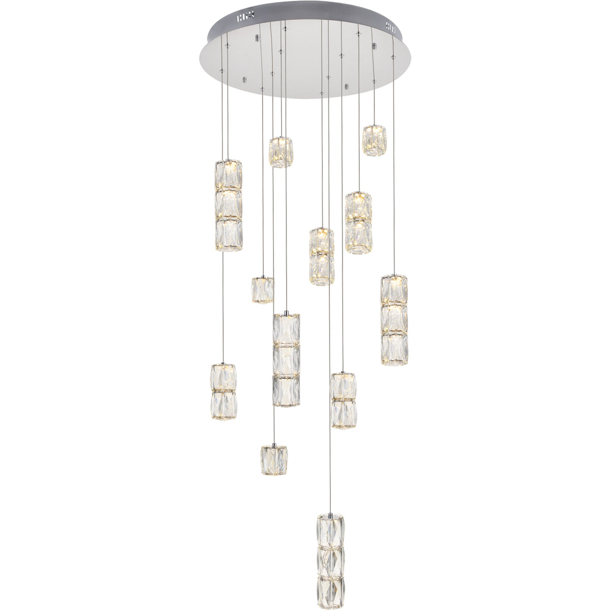 Polaris LED 24 inch Chrome Chandelier Ceiling Light