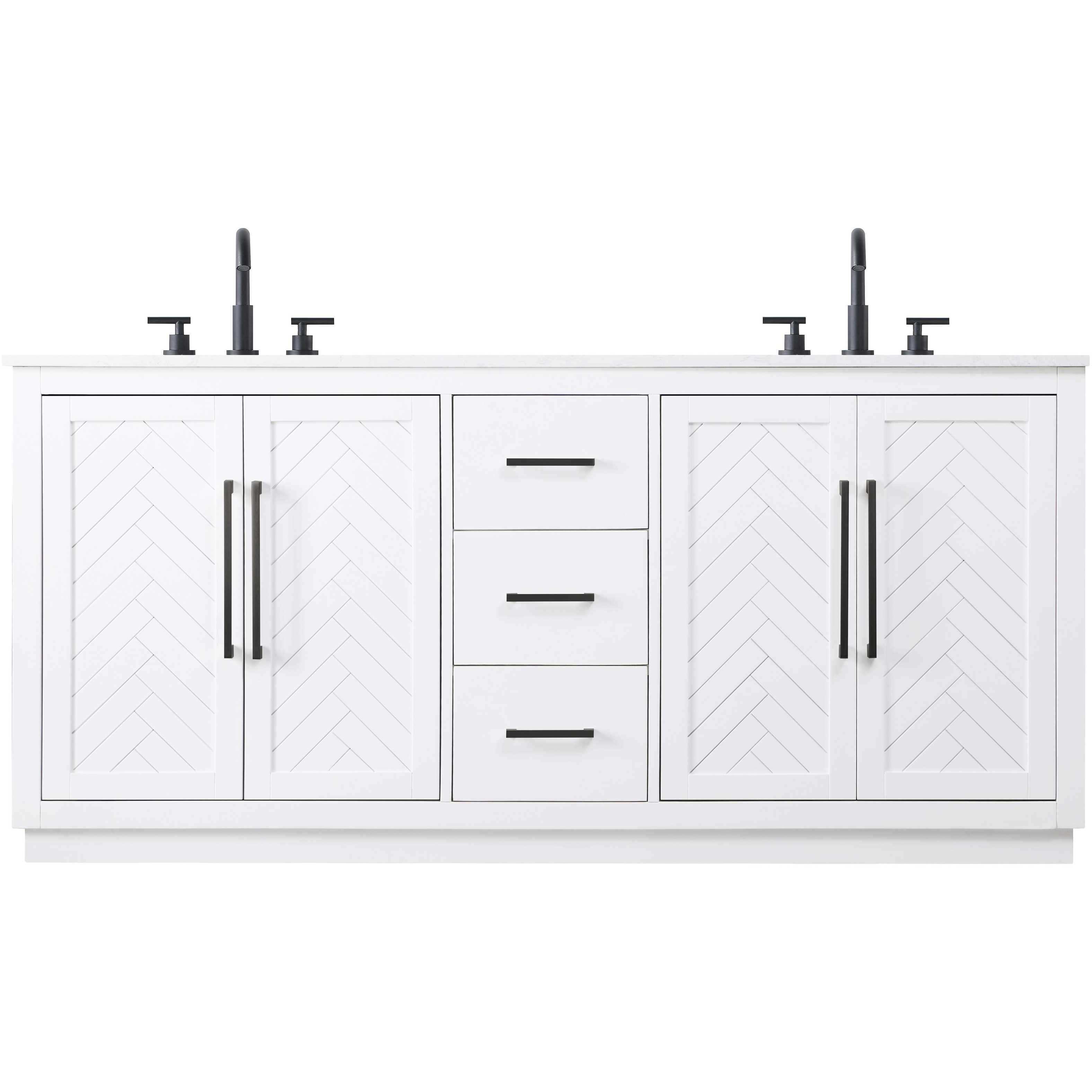 Chase 72 X 34 inch White Bathroom Vanity Cabinet