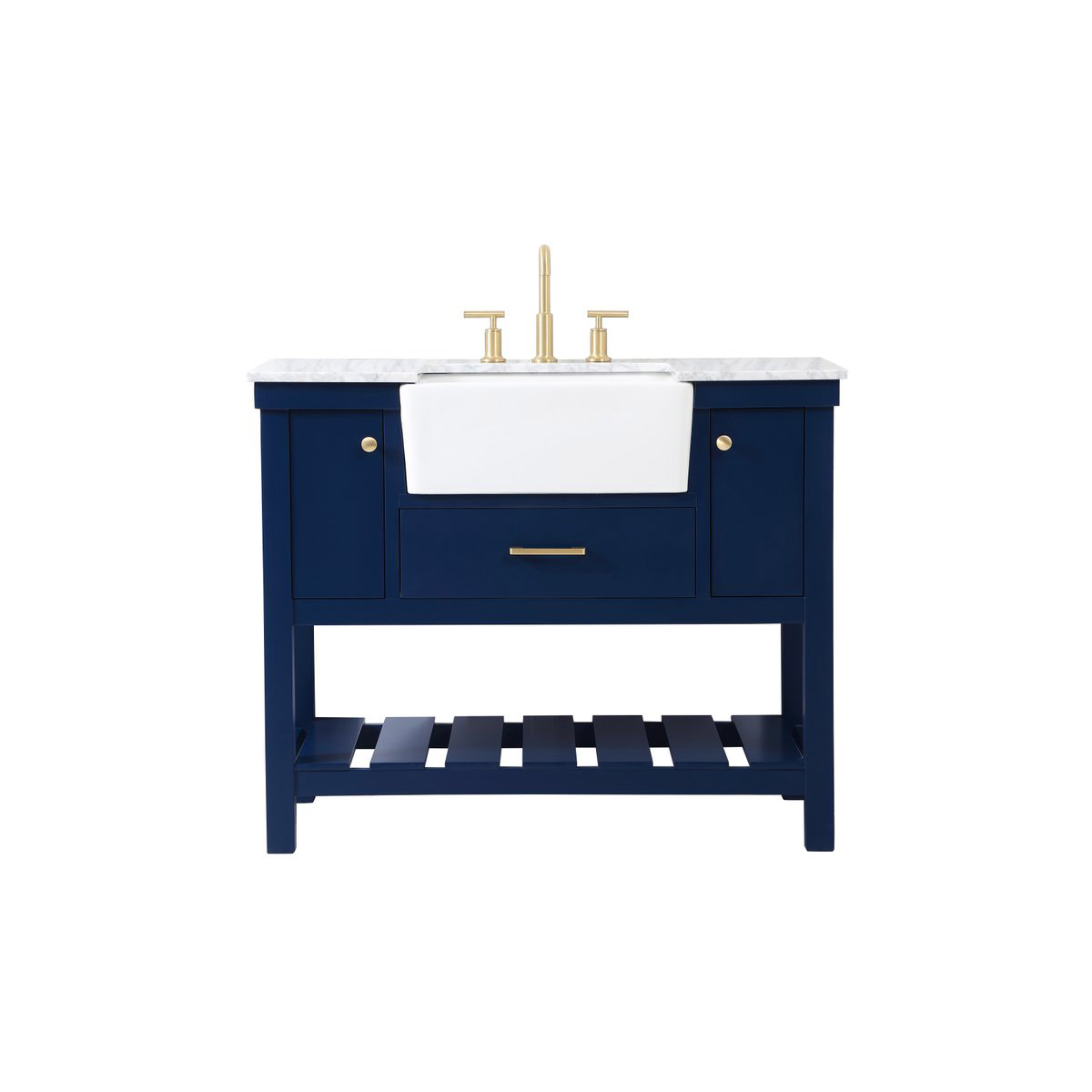 Clement 42 X 22 X 34.13 inch Blue Bathroom Vanity Cabinet