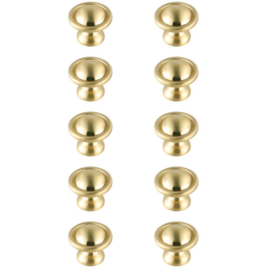 Kadea Brushed Gold Hardware Cabinet Knob, Set of 10