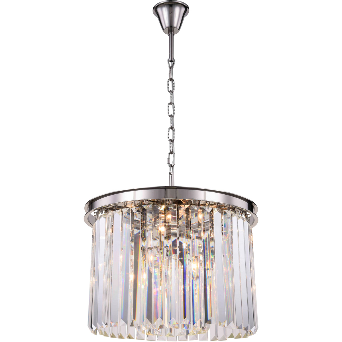 Sydney 6 Light 20 inch Polished Nickel Pendant Ceiling Light in Clear, Urban Classic