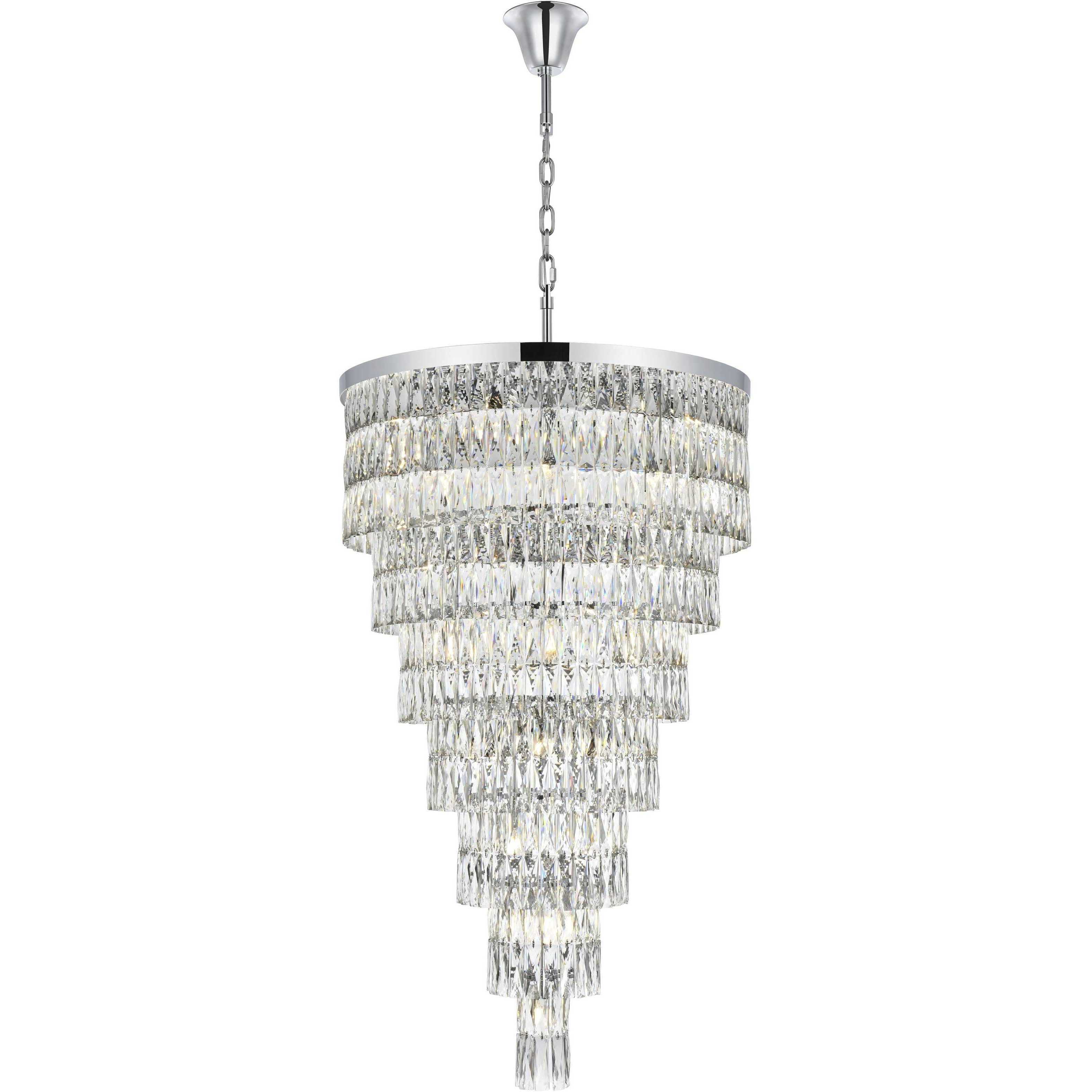 Josephine 41 Light 32 inch Chrome Chandelier Ceiling Light