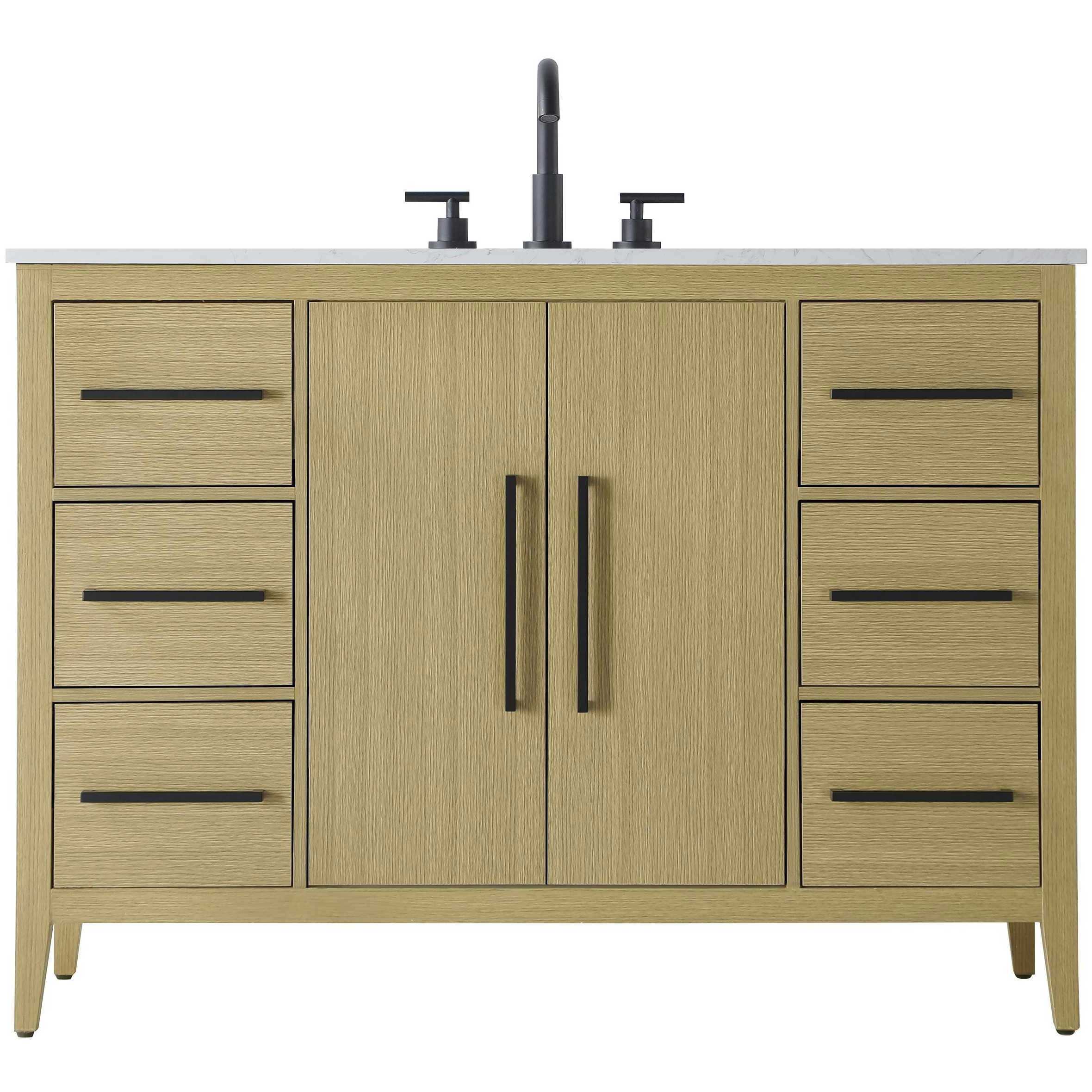 Millie 48 X 35 inch Honey Brown Bathroom Vanity Cabinet