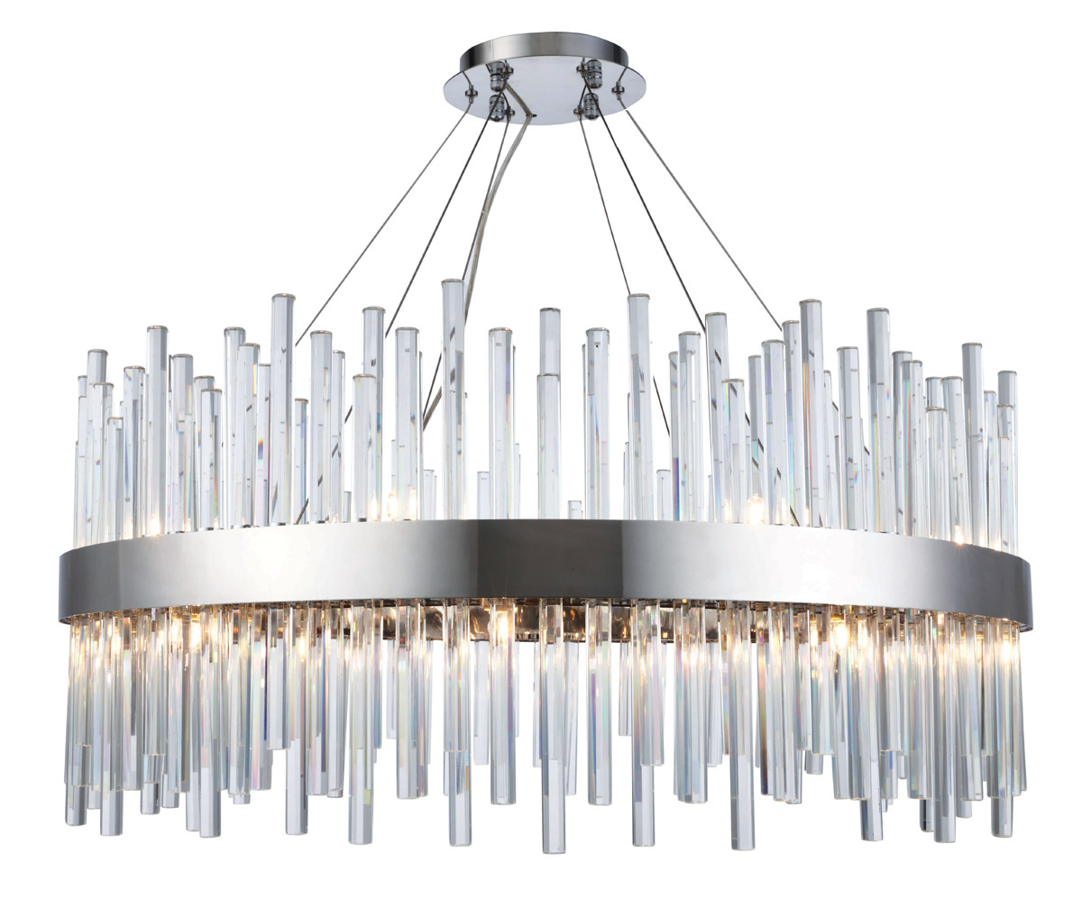 Dallas 18 Light 32 inch Chrome Chandelier Ceiling Light, Urban Classic