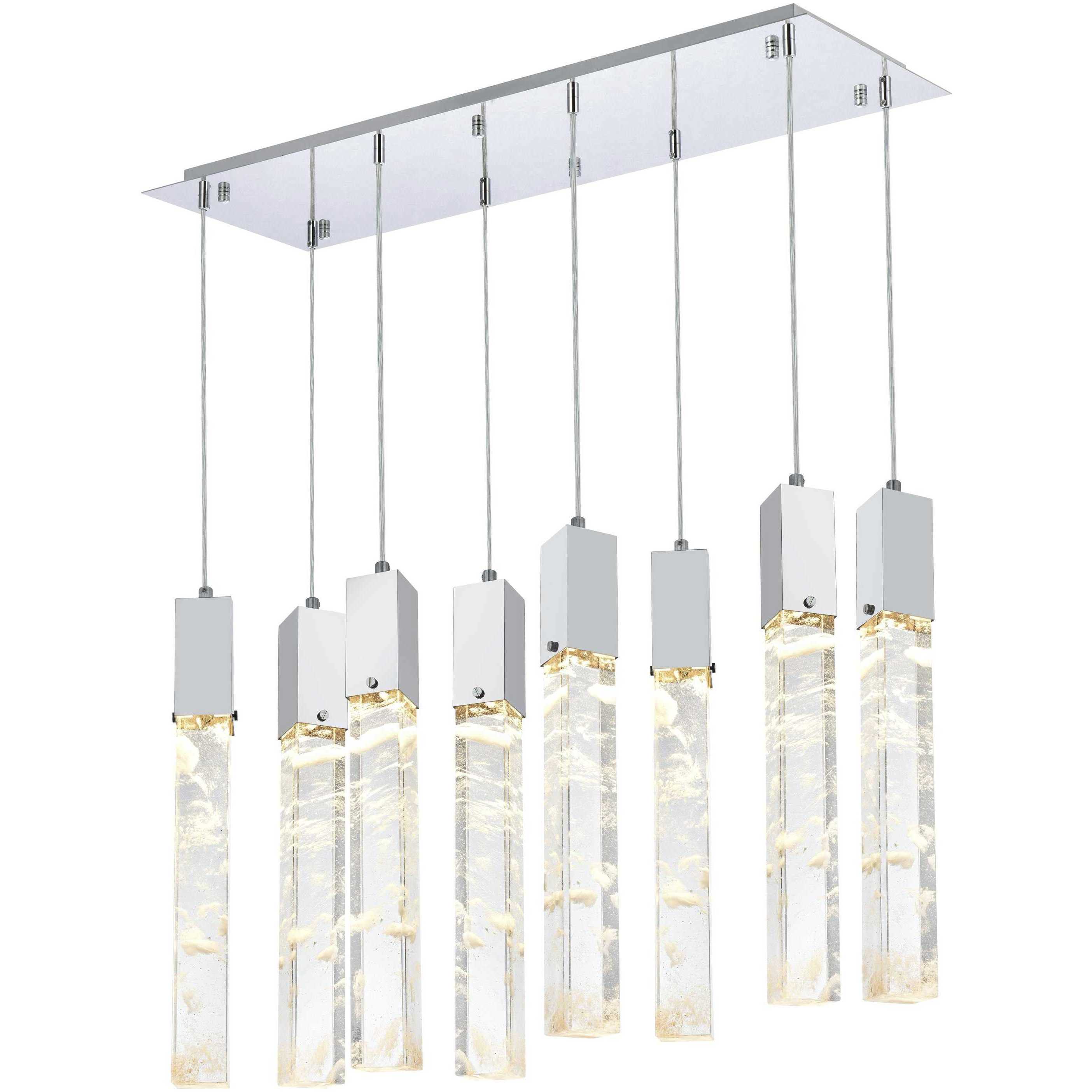 Aurora 8 Light 12 inch Chrome Pendant Ceiling Light
