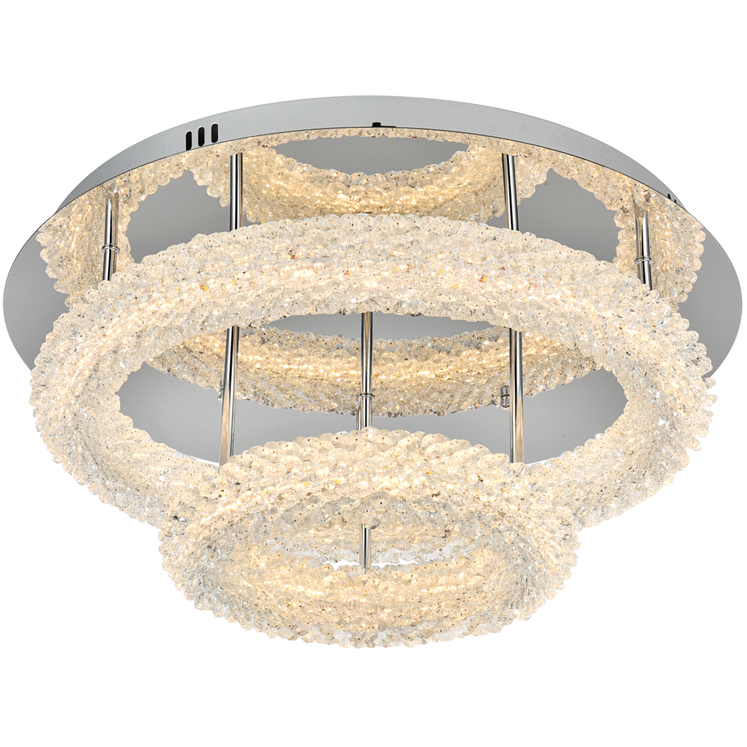 Bowen 2 Light 22 inch Chrome Flush Mount Ceiling Light