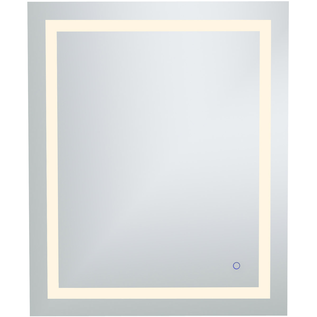 Helios 36 X 30 inch Silver Lighted Wall Mirror