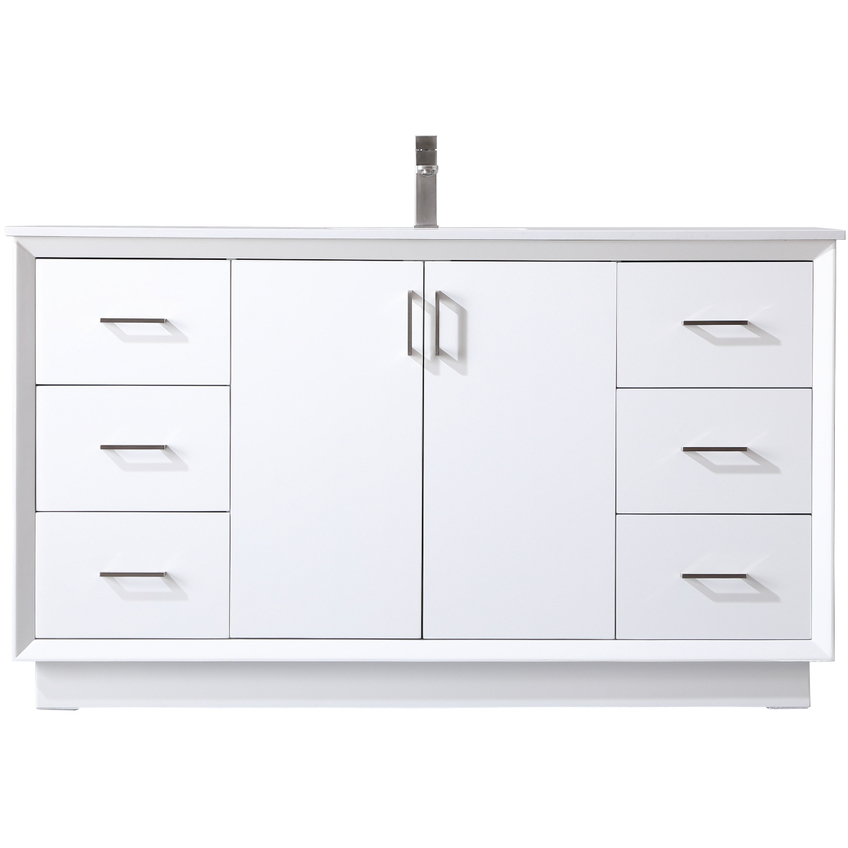 Hayes 60 X 22 X 35 inch White Vanity Sink Set