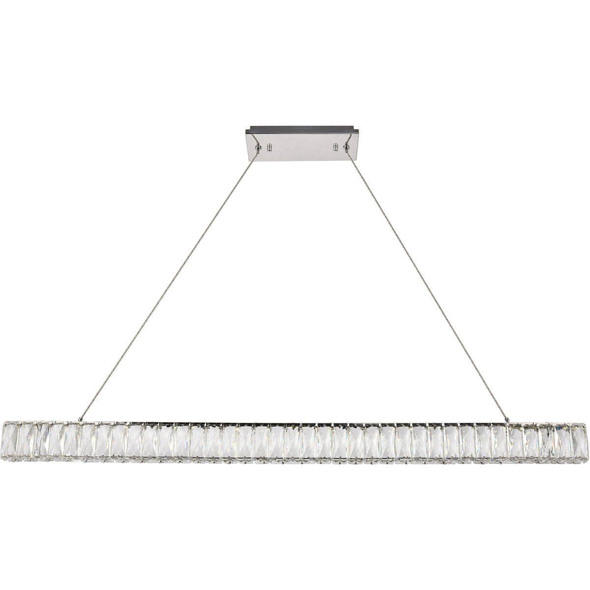 Monroe LED 48 inch Chrome Chandelier Ceiling Light