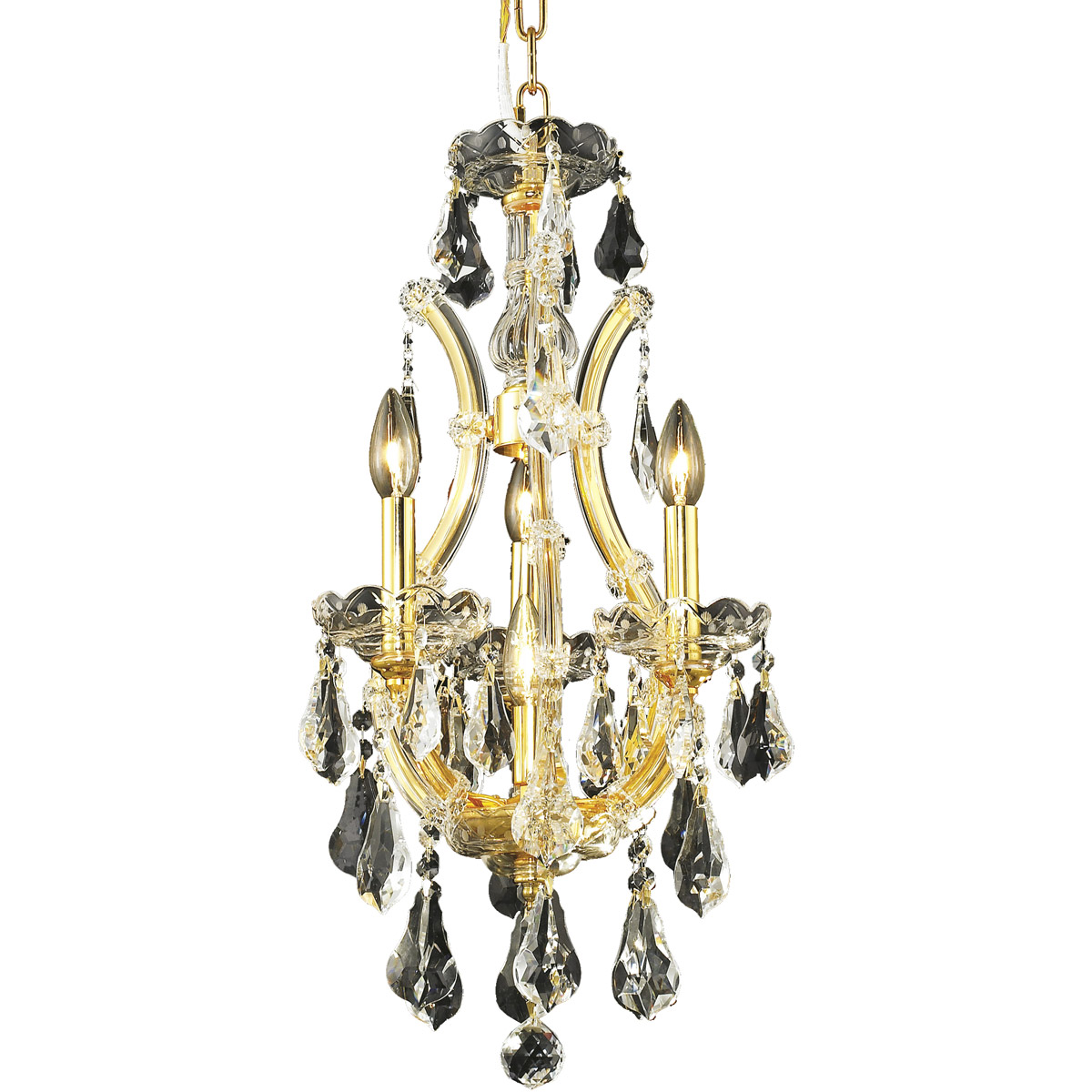 Maria Theresa 4 Light 12 inch Gold Pendant Ceiling Light in Clear