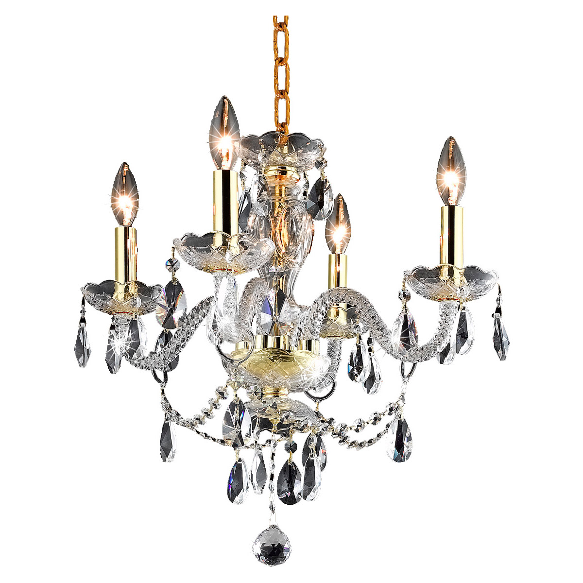 Princeton 4 Light 17 inch Gold Pendant Ceiling Light
