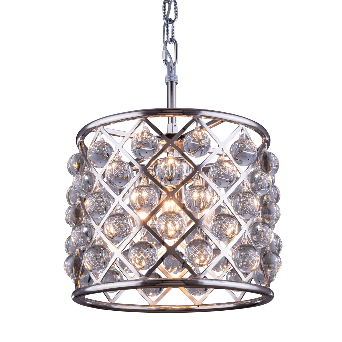 Madison 3 Light 14 inch Polished Nickel Pendant Ceiling Light, Urban Classic