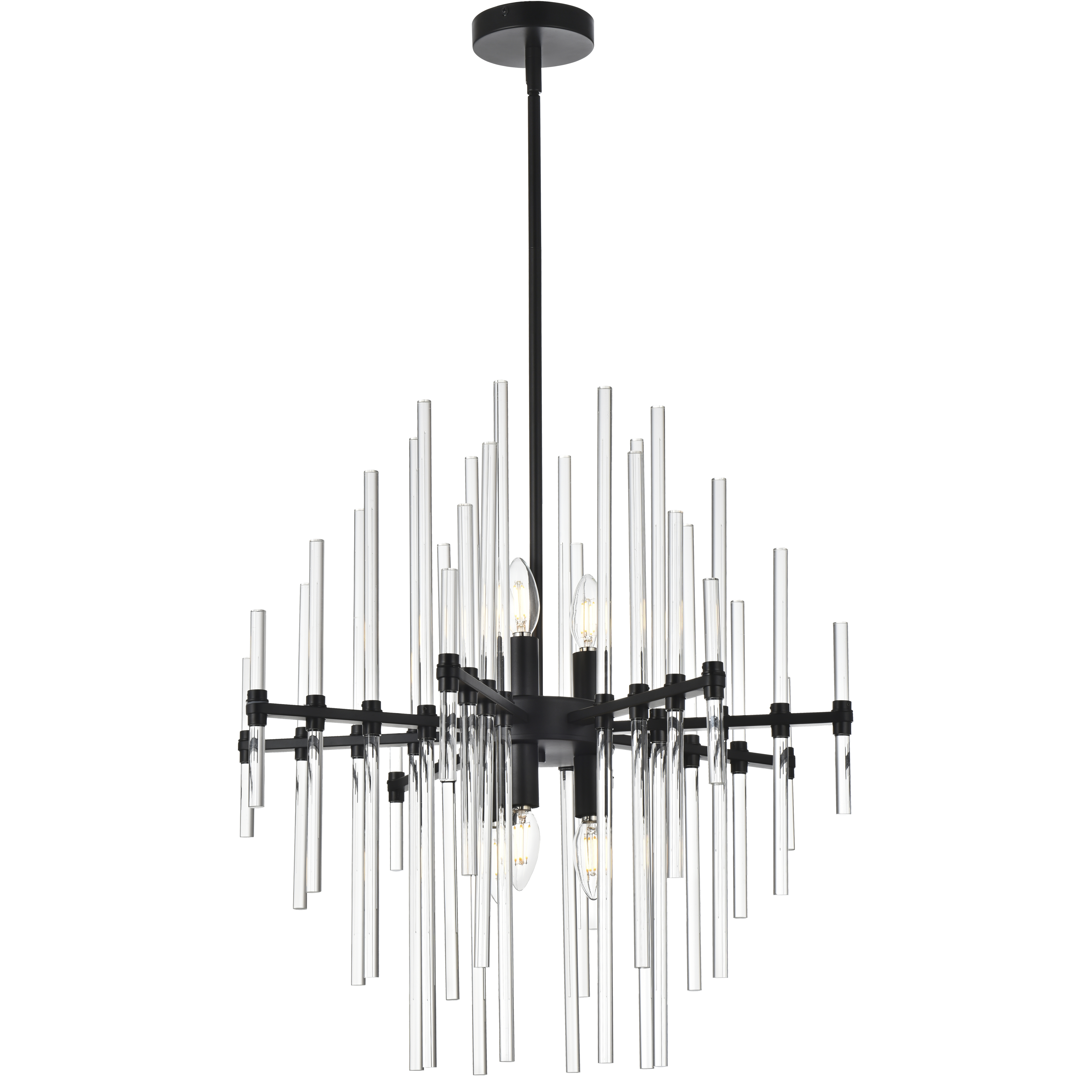 Sienna 6 Light 23 inch Black Pendant Ceiling Light